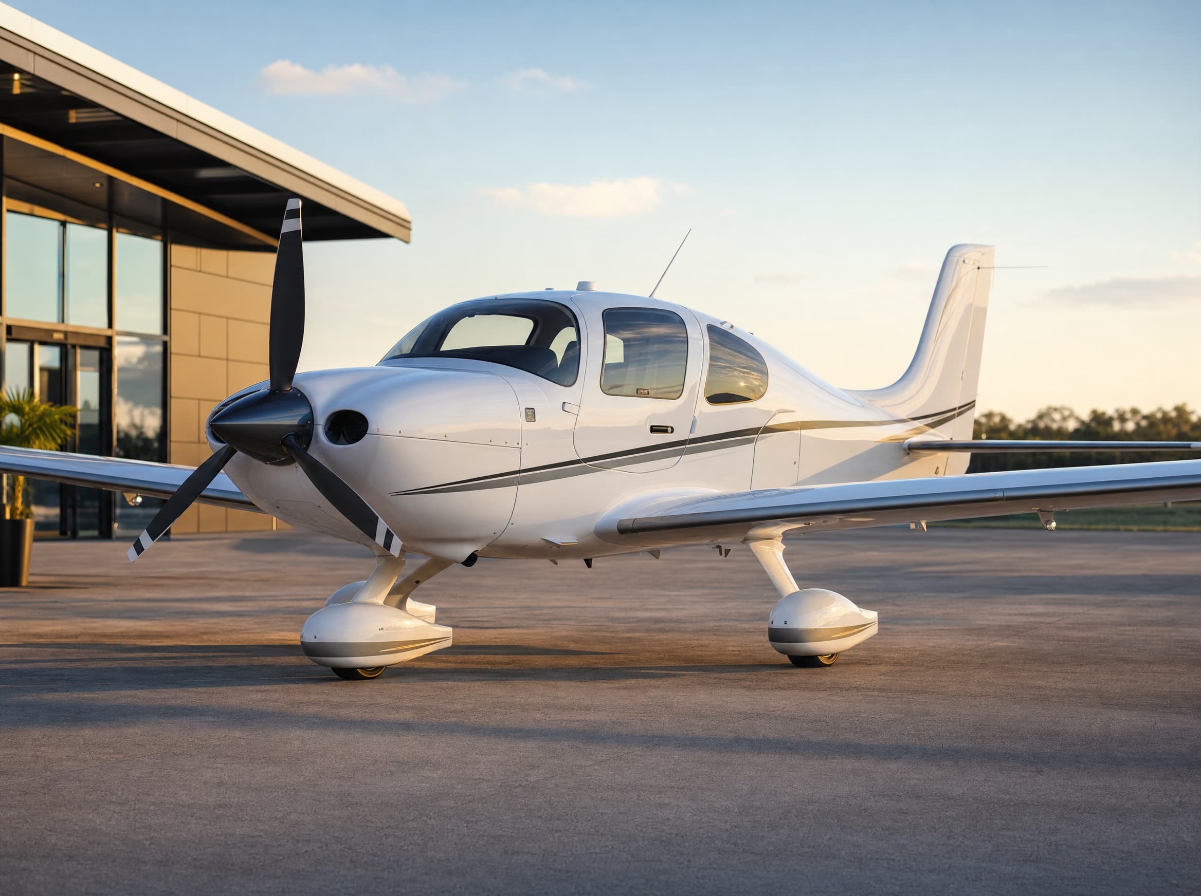Cirrus SR22-style piston aircraft representing AMG piston aircraft support